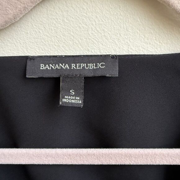 Banana Republic Blouse Medium Black/white Womens Blouse Open Back Size Small - Picture 3 of 3